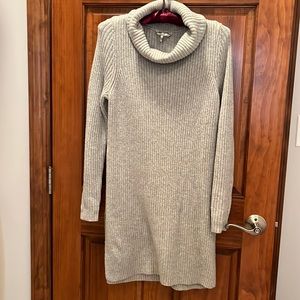 BKE brand knee length light gray sweater.  Size medium.